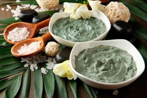 Green clay for preventing varicose veins